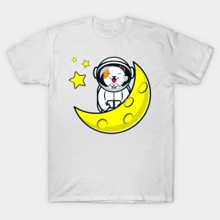 Cute cat astronot cartoon T-Shirt